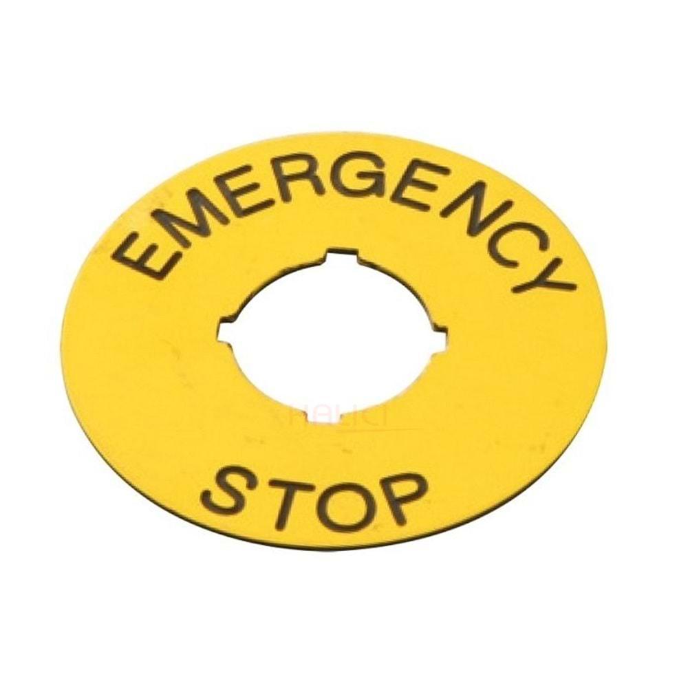 SK615546-2 (Acil durdurma etiketi “Emergency Stop”70mm)